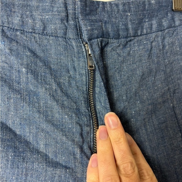 ISABEL ETOILE MARANT Women’s Linen Blend Lagenlook Trouser Blue Pants Sz 38 = 29 - Picture 4 of 6